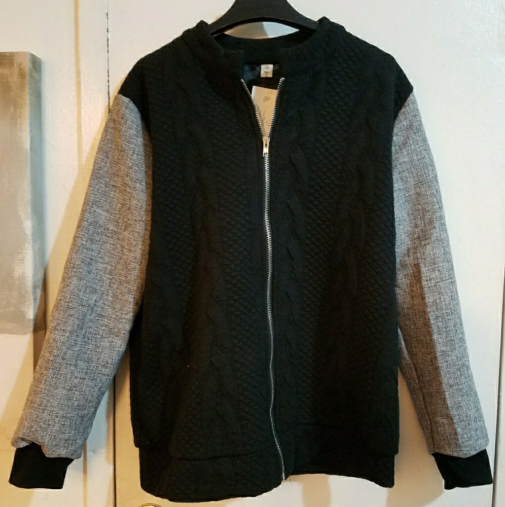 Tweed bomber jacket